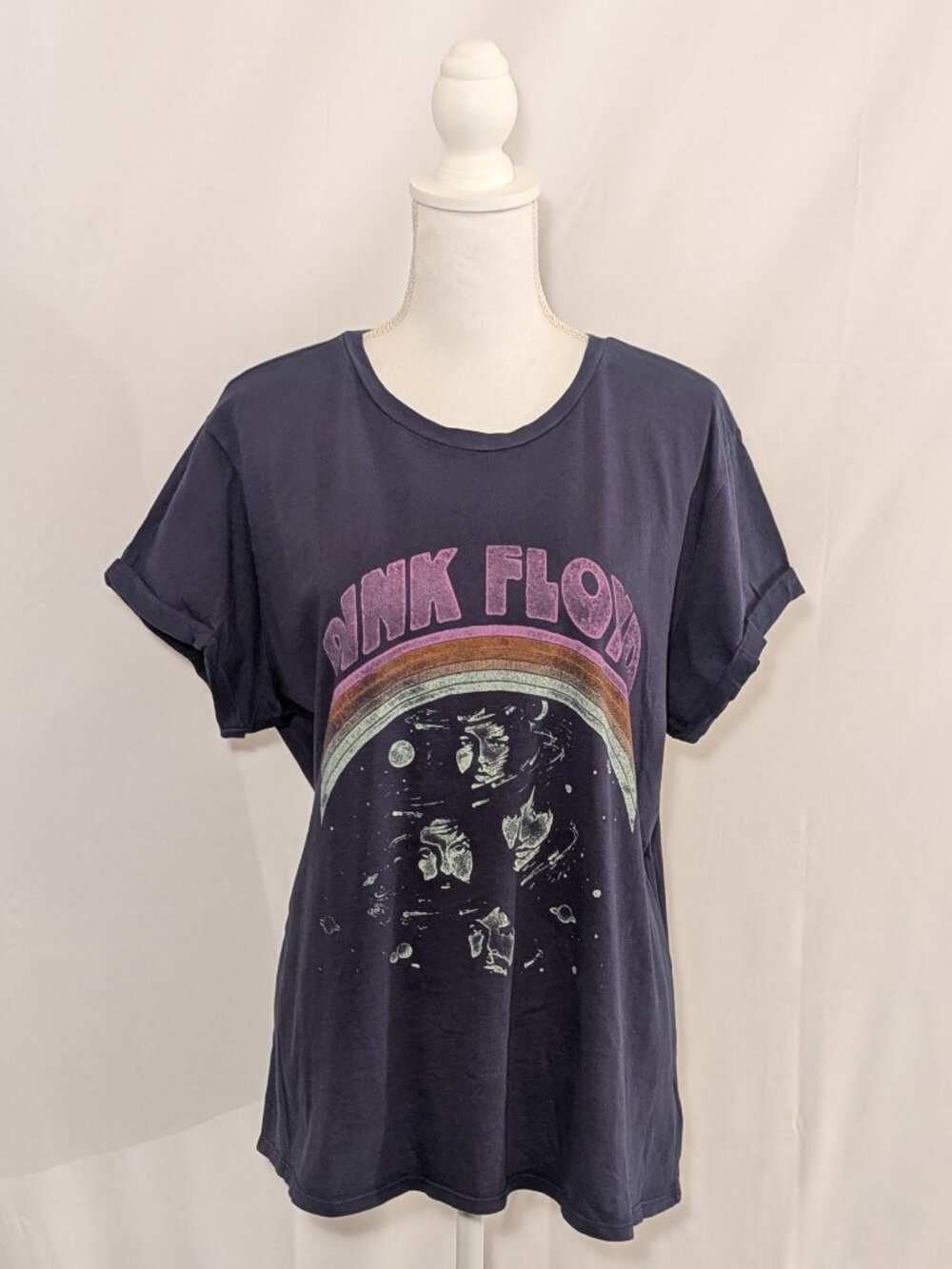 Lucky Brand Pink Floyd Blue/Purple Graphic Tee Sz XL Gently Used VGC